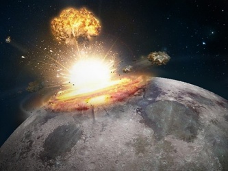 Ученые наблюдали мощную вспышку от столкновения большого метеорита и Луны